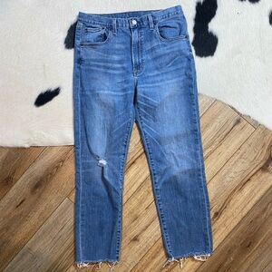 Frye distressed jeans medium blue wash